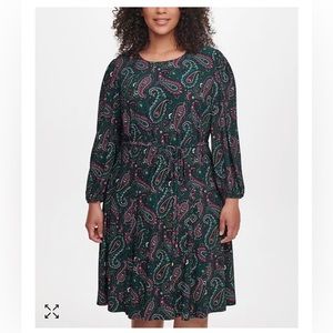 Tommy Hilfiger Plus Size Paisley Print Dress